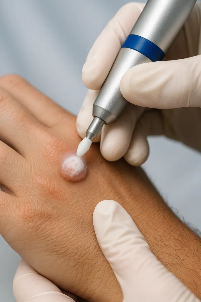 example of wart removal Stoke-on-Trent using cryopen