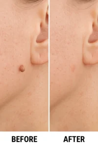 Skin tags removal Stoke-on-Trent before and after