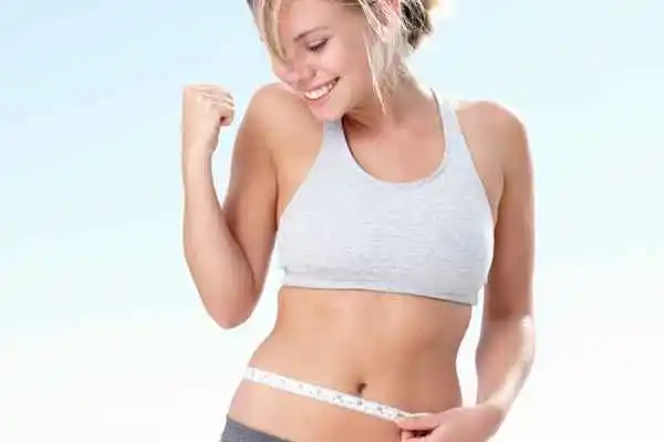 woman happy after fat reduction treatment Stoke-on-Trent