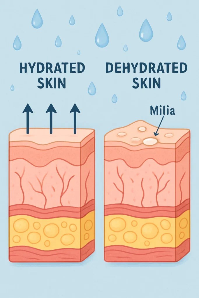 The importance of hydration and milia production Stoke-on-Trent