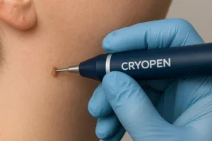 Person receiving skin tag removal Stoke-on-Trent