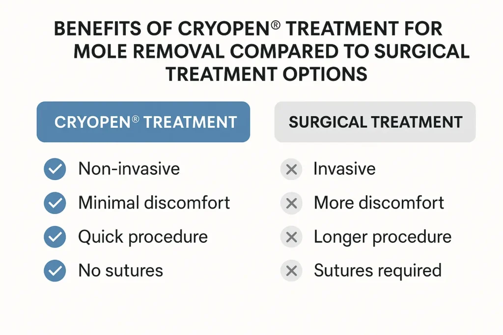 Benefits of facial mole removal Stoke-on-Trent - call our team today to book a consultation
