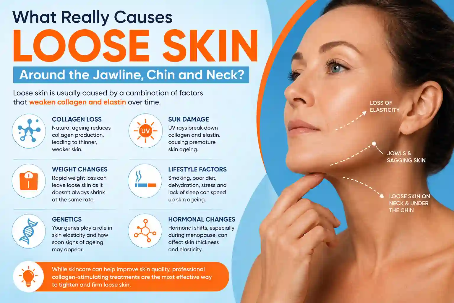 What Really Causes Loose Skin Around the Jawline, Chin and Neck Stoke-on-Trent?